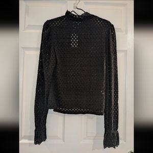 Black lace mesh top